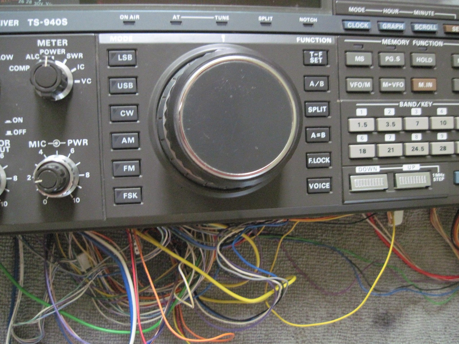 Kenwood TS-940S FRONT PANEL complete less sub display in Very Nice shape