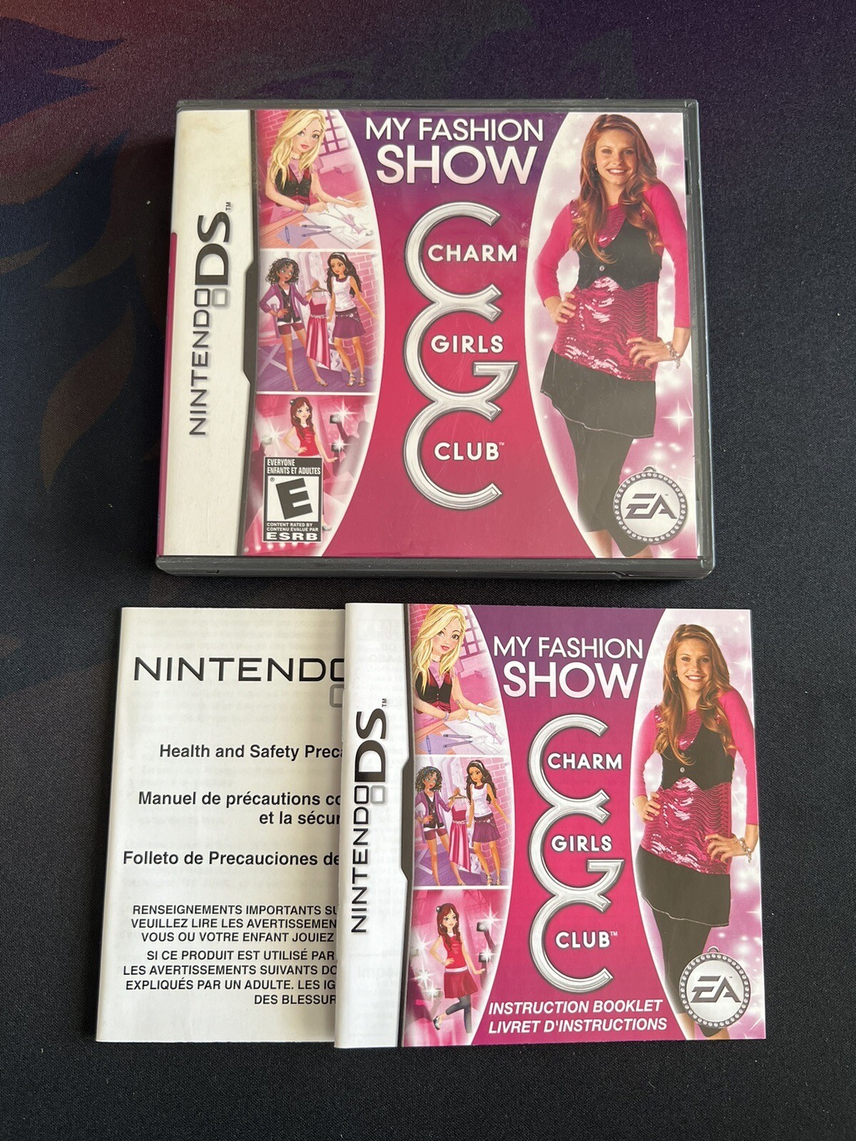CASE + MANUAL ONLY My Fashion Show Charm Girls Club CGC Authentic Nintendo DS