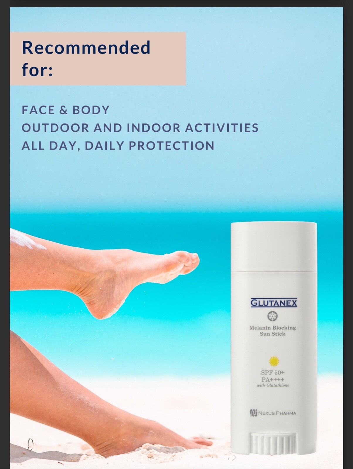 Melanin Blocking Sunstick spf 50+, PA ++++