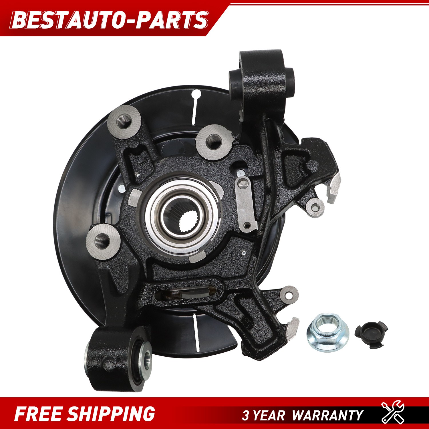 Left Wheel Hub Bearing Steering Knuckle For 06-10 Explorer Mercury Mountaineer