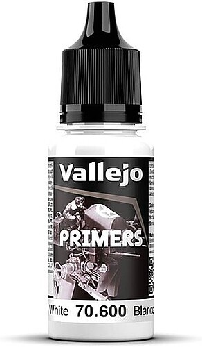 Vallejo WHITE SURFACE PRIMER 17ml - Hobby and Model Acrylic Paint - #70600