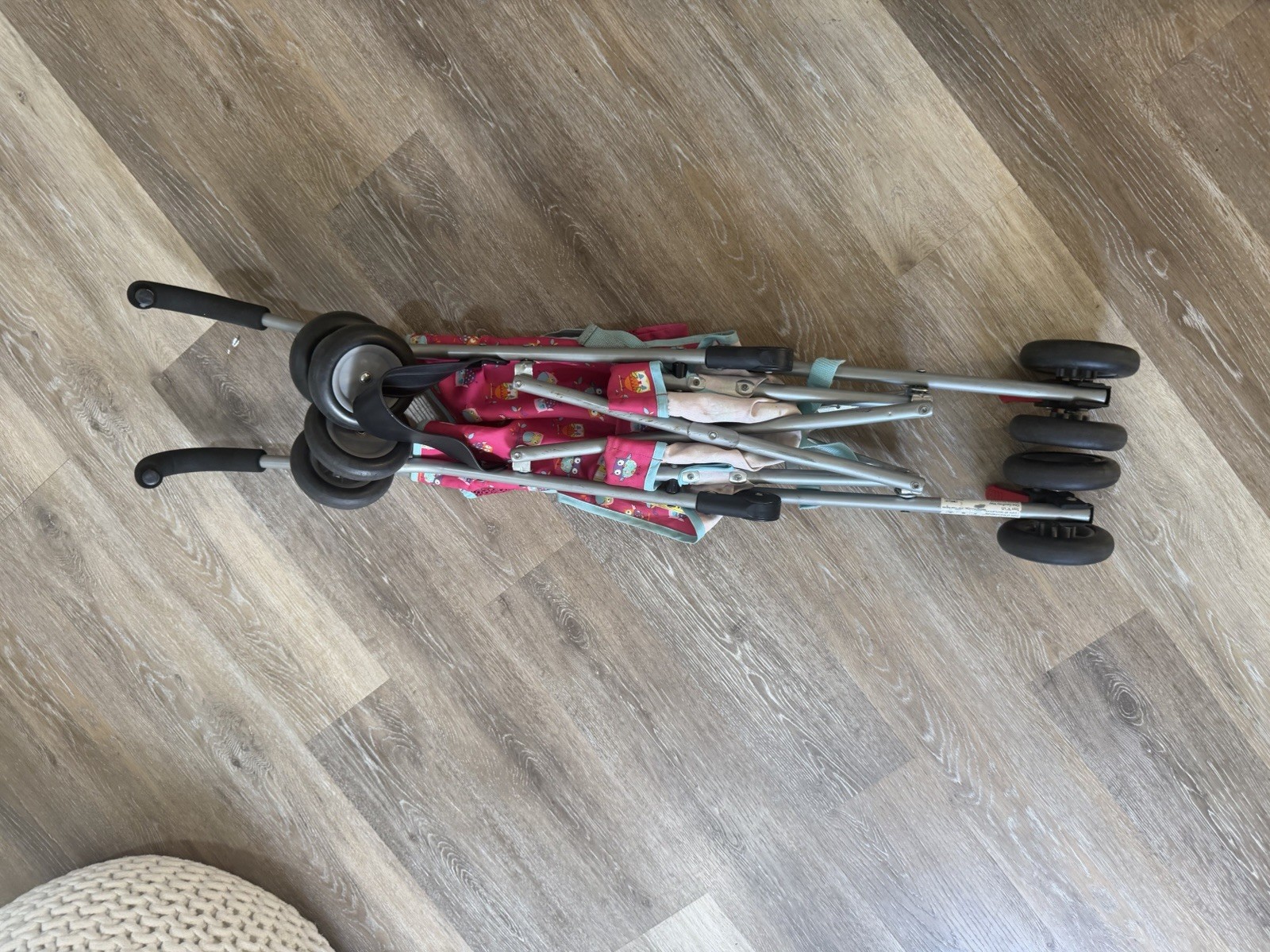 Babies R Us Umbrella Stroller Folding Lightweight Single Pink Owl Theme