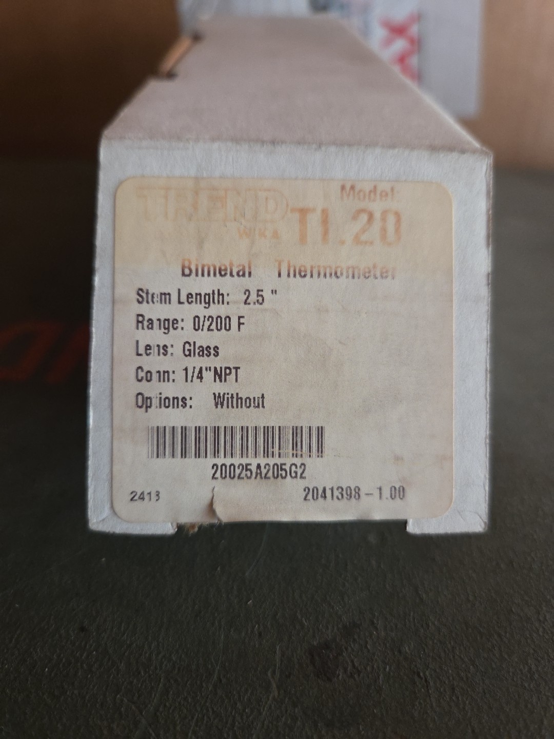 Wika TI.20 Bimetal Thermometer 0-200 F/C 1/4 in NPT  0.5" Stem NEW