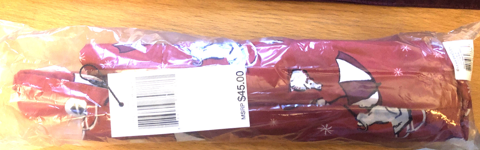 New With Tag VERA BRADLEY UMBRELLA BEARY MERRY RED $45 RETAIL NWT 10 1/2”