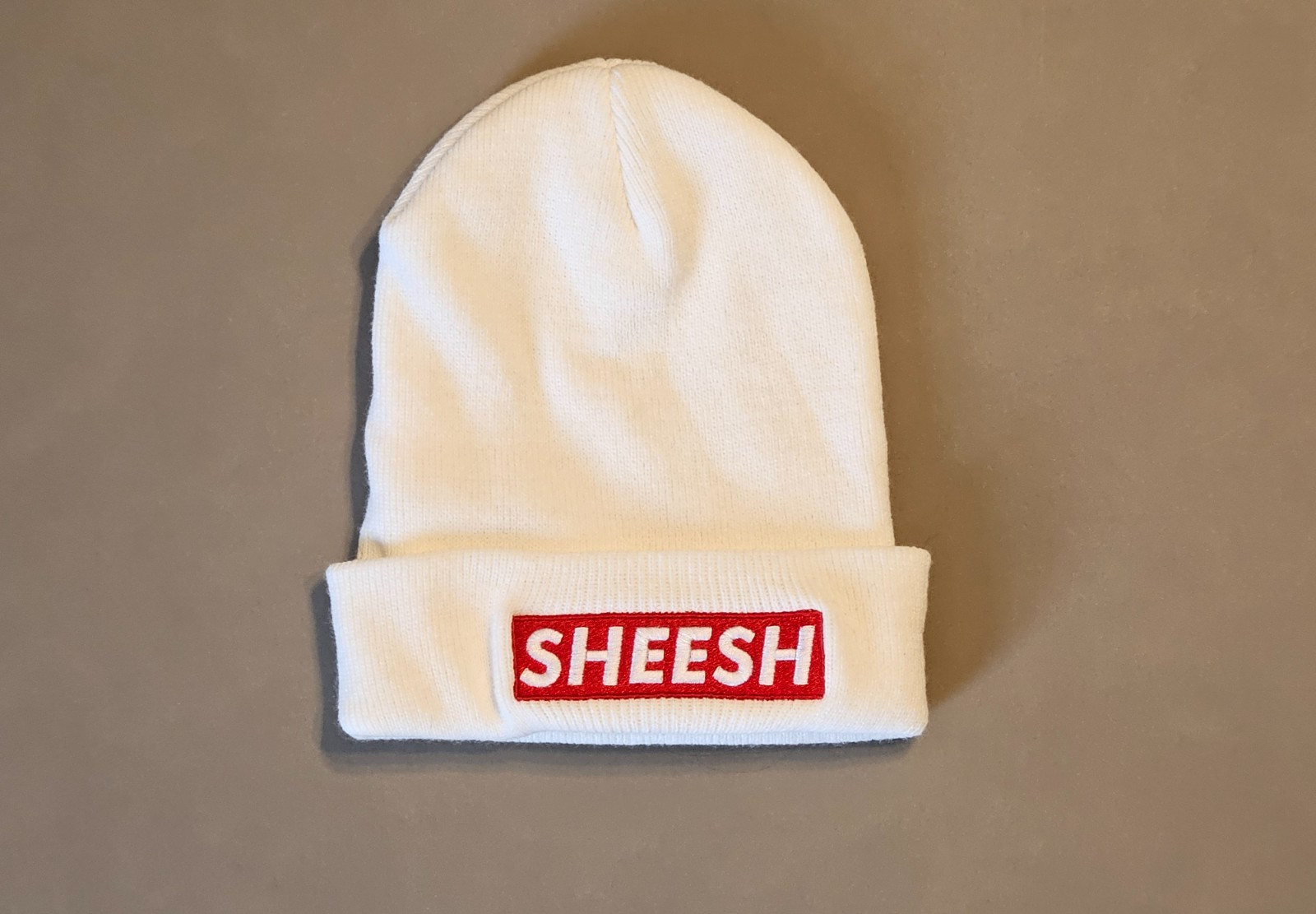 Yupoong Unisex Beanie Hat White Unisex SHEESH Winter Ski Warm