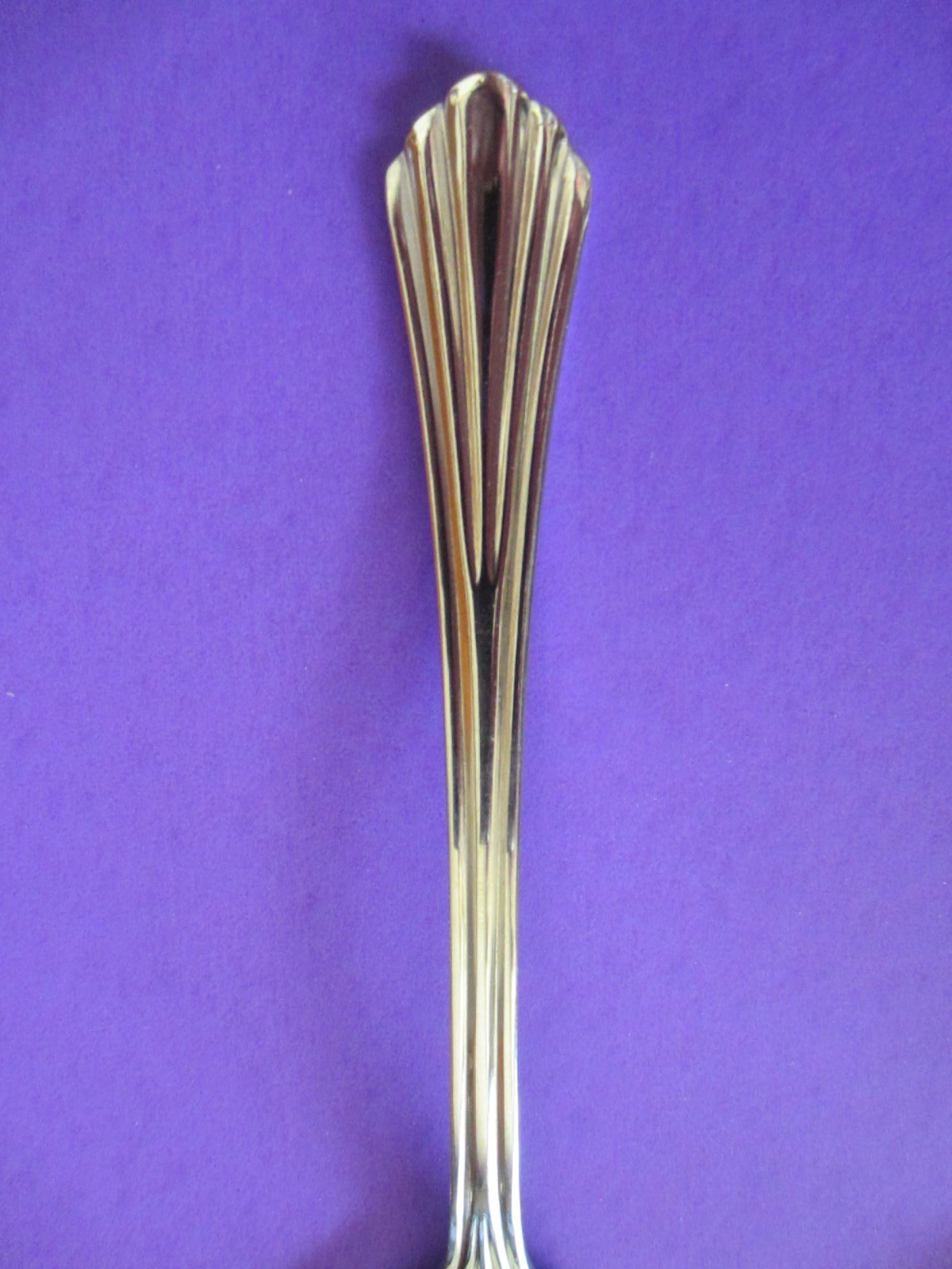 3 ONEIDA DUBLIN Stainless Flatware Salad Forks Ribbed Fan Design