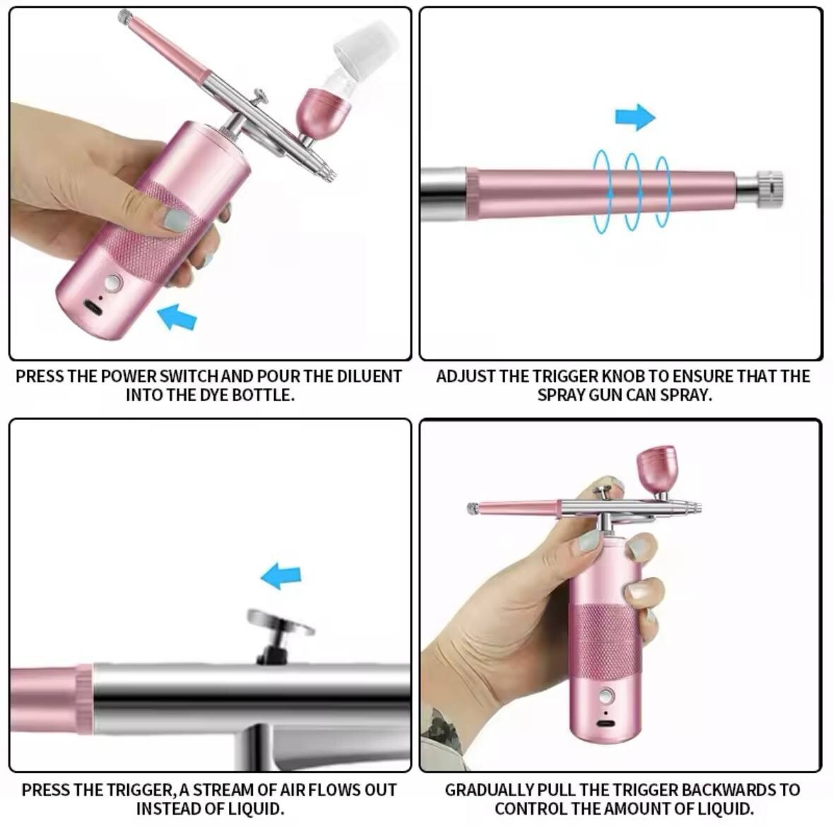 Professional Airbrush With Airbrush Compressor Portable Airbrush Kit Aeropenna