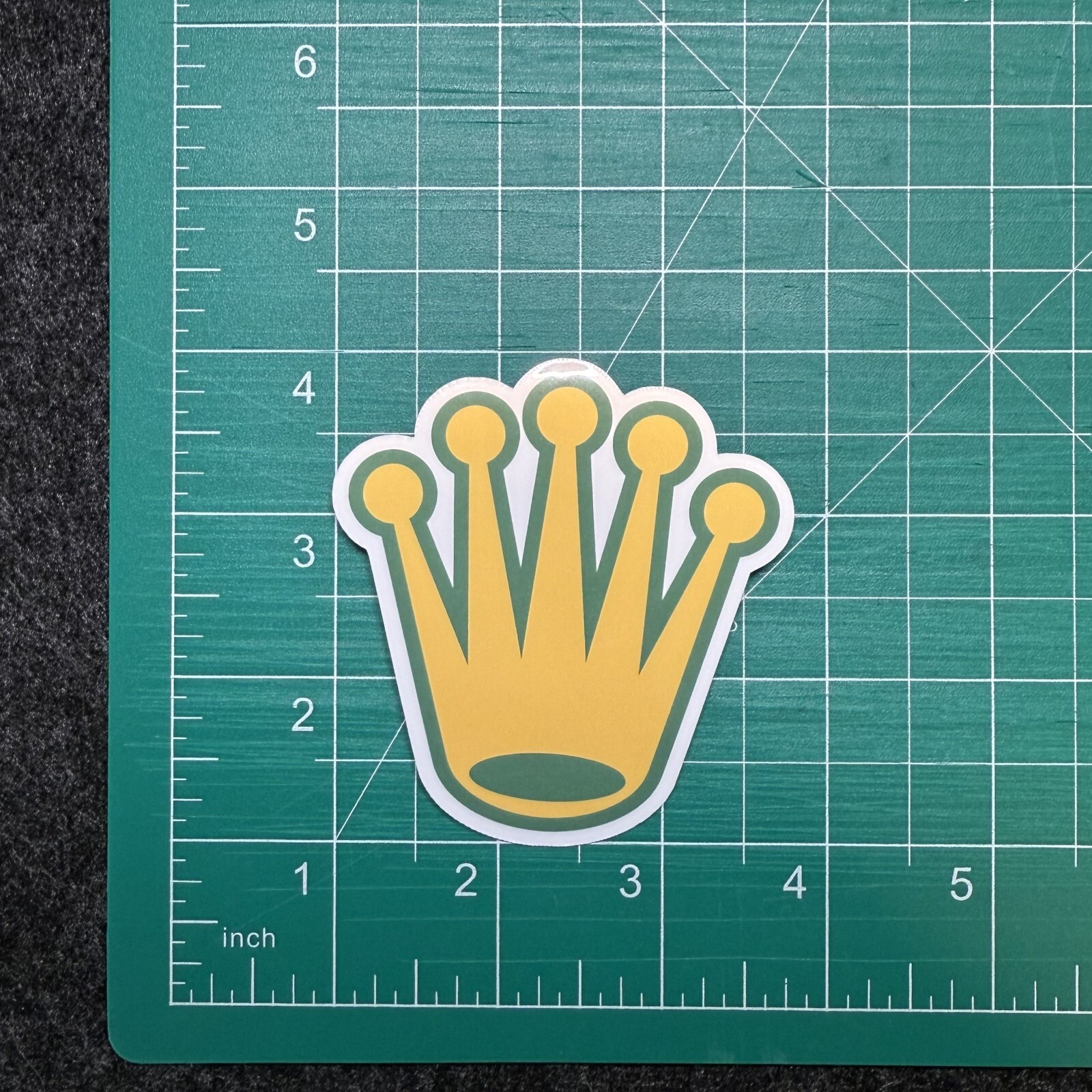 FEAR TOMORROW Gold & Green Crown Sticker, SupDef, one7six, FOG
