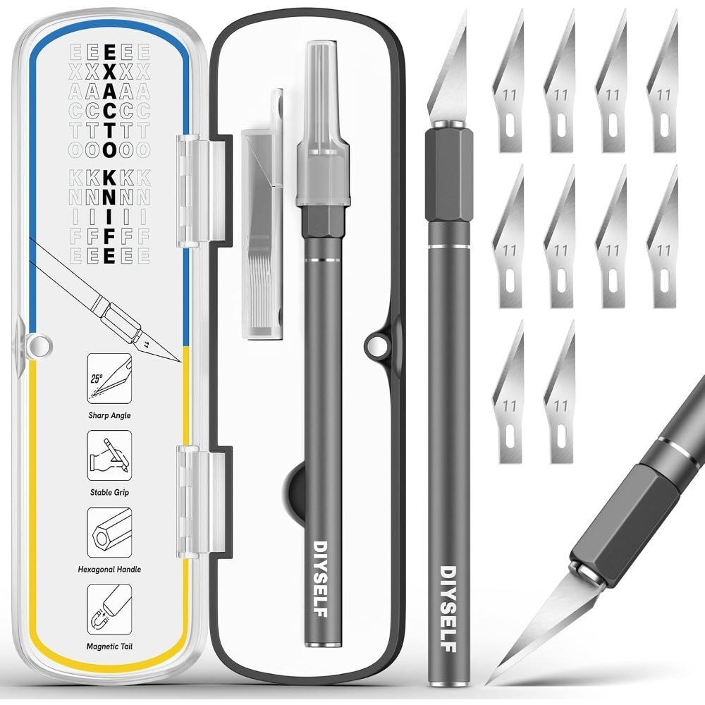 Exacto Knife 12 Pcs Exacto Knife Set with Case Craft Hobby Precision Knife with