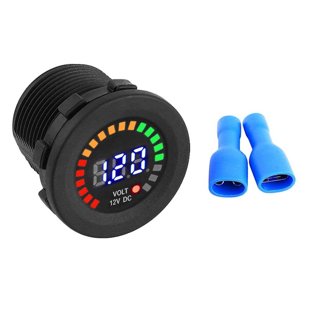 12V DC Digital Voltmeter LED Digital Display,Volt Gauge Tester Meter Waterproof