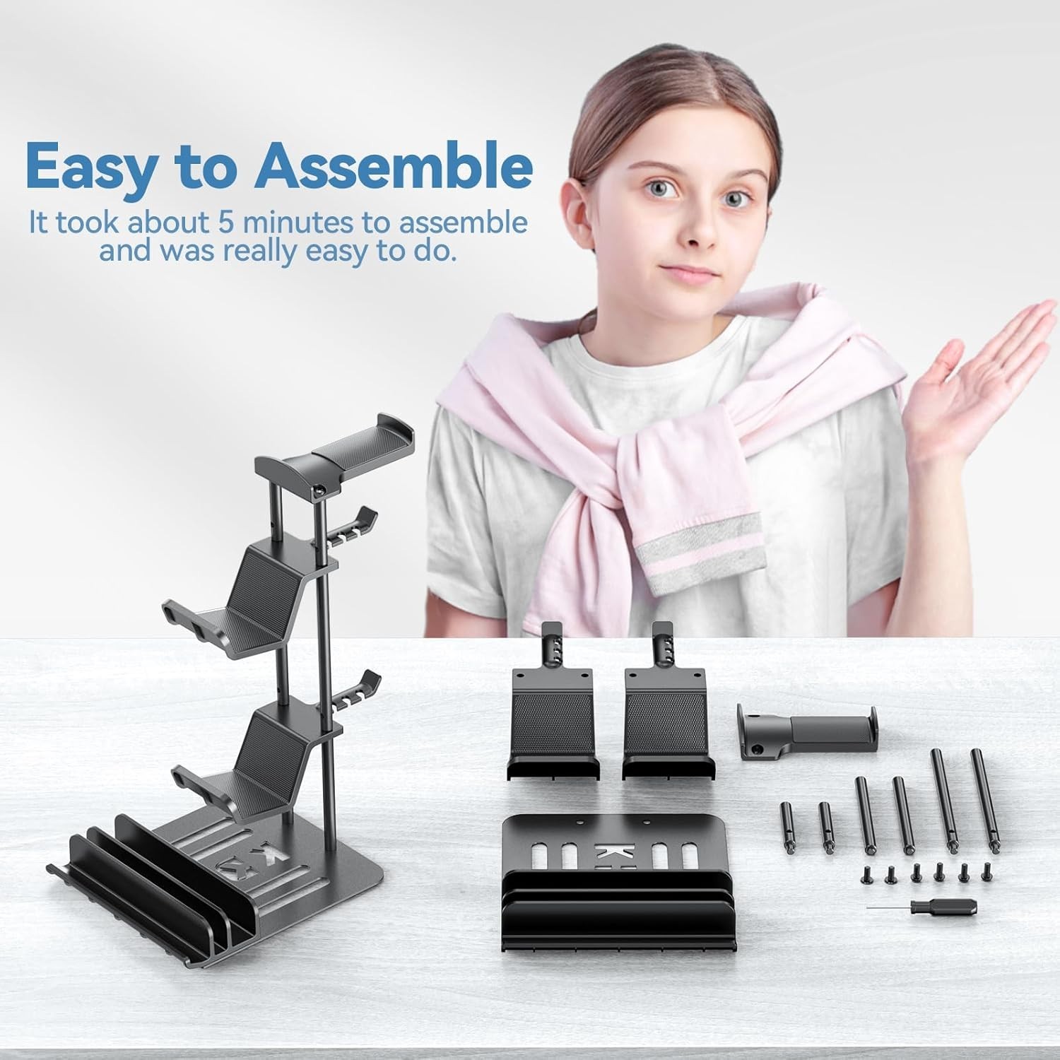 Headphone Stand, Controller Holder & Headset Holder for Desk, Earphone Stand ...