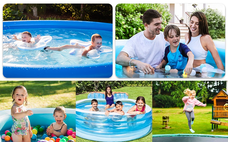 216inch Round Pool Cover for Above Ground Pools – Windproof Design (Cover Only)