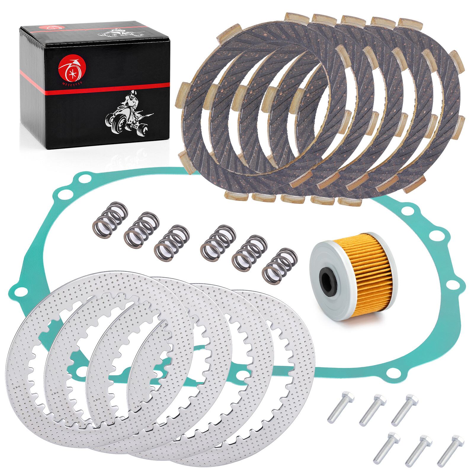 Heavy Duty Clutch Kit Gasket Spring Oil Filter 17-24 for Kawasaki Z125 PRO BR125