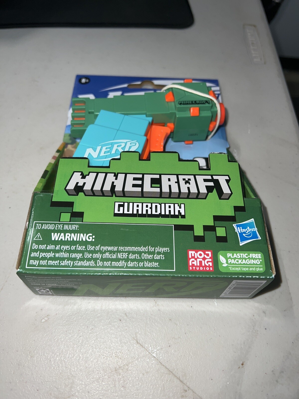 NERF MicroShots Minecraft Guardian Blaster 2 Official Elite Darts Priming Handle