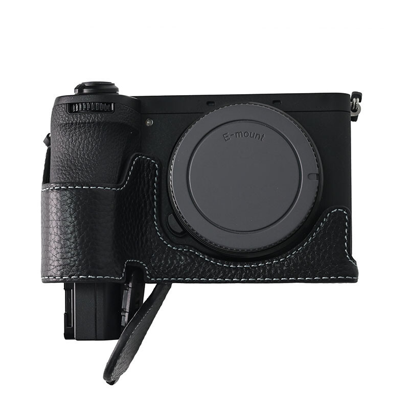 Genuine Real Leather Half Case for Sony A6700 Camera Protector Grip