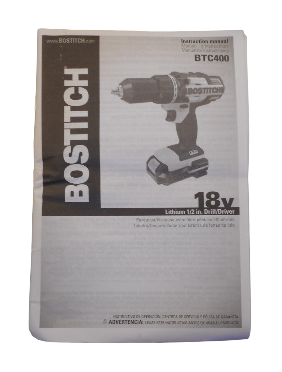 Bostitch BTC400 18V ½” Lithium Drill/Driver (Tool Only)