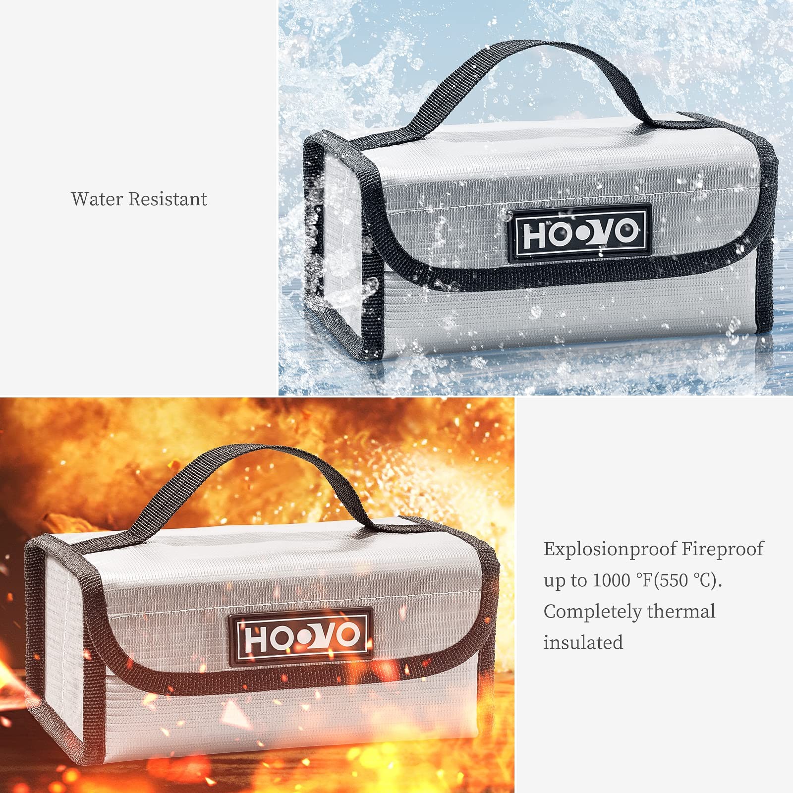 2 Pack Lipo Battery Bag Fireproof Storage Protector For DJI RC Batteries Guard