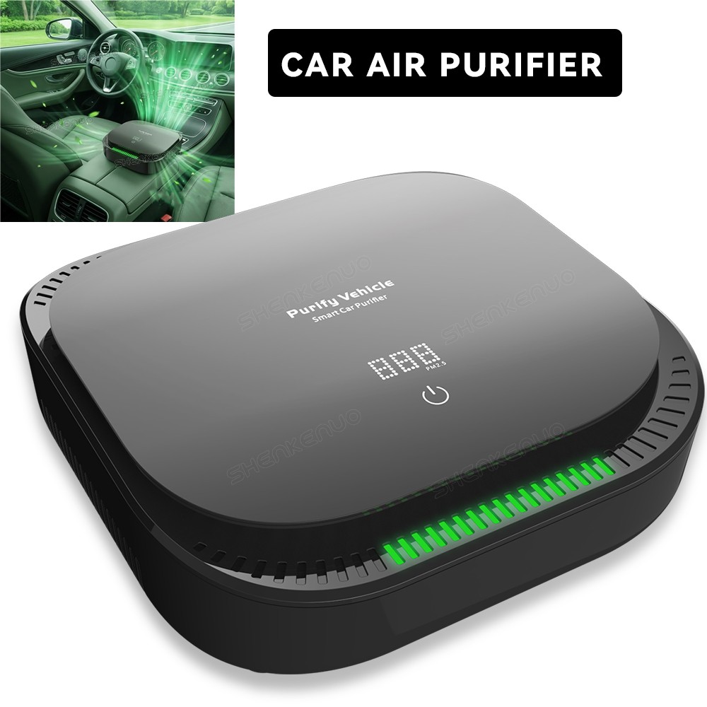 Auto Cabin Air Purifier, Odor Smoke Dust Removal, Quiet & Compact