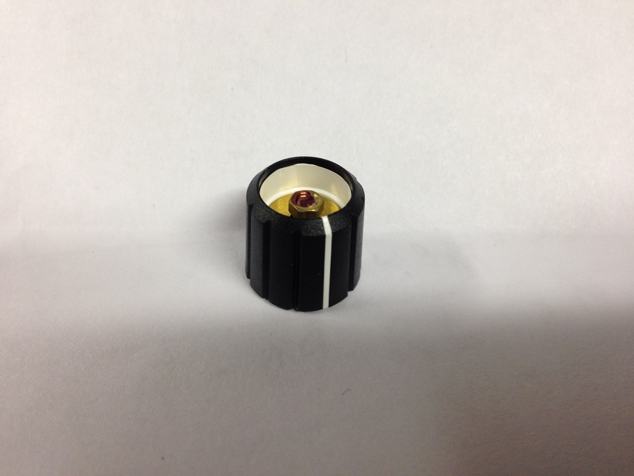 Neutrik Rean Black Knob With White Line Part number C150H-09-R4 NOS 15mm Collet