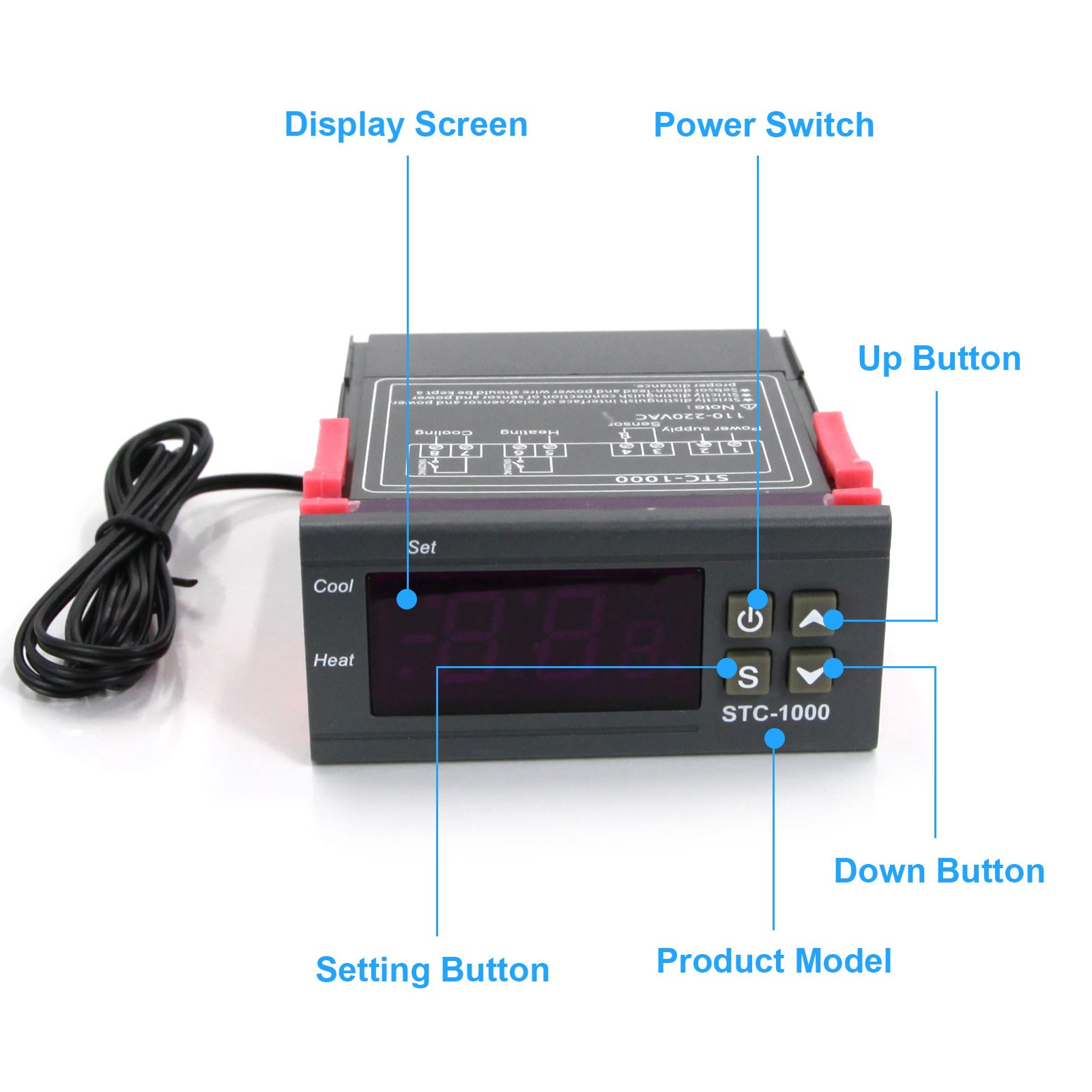 STC-1000 Digital Temperature Controller Thermostat w/ Sensor AC 110V Universal