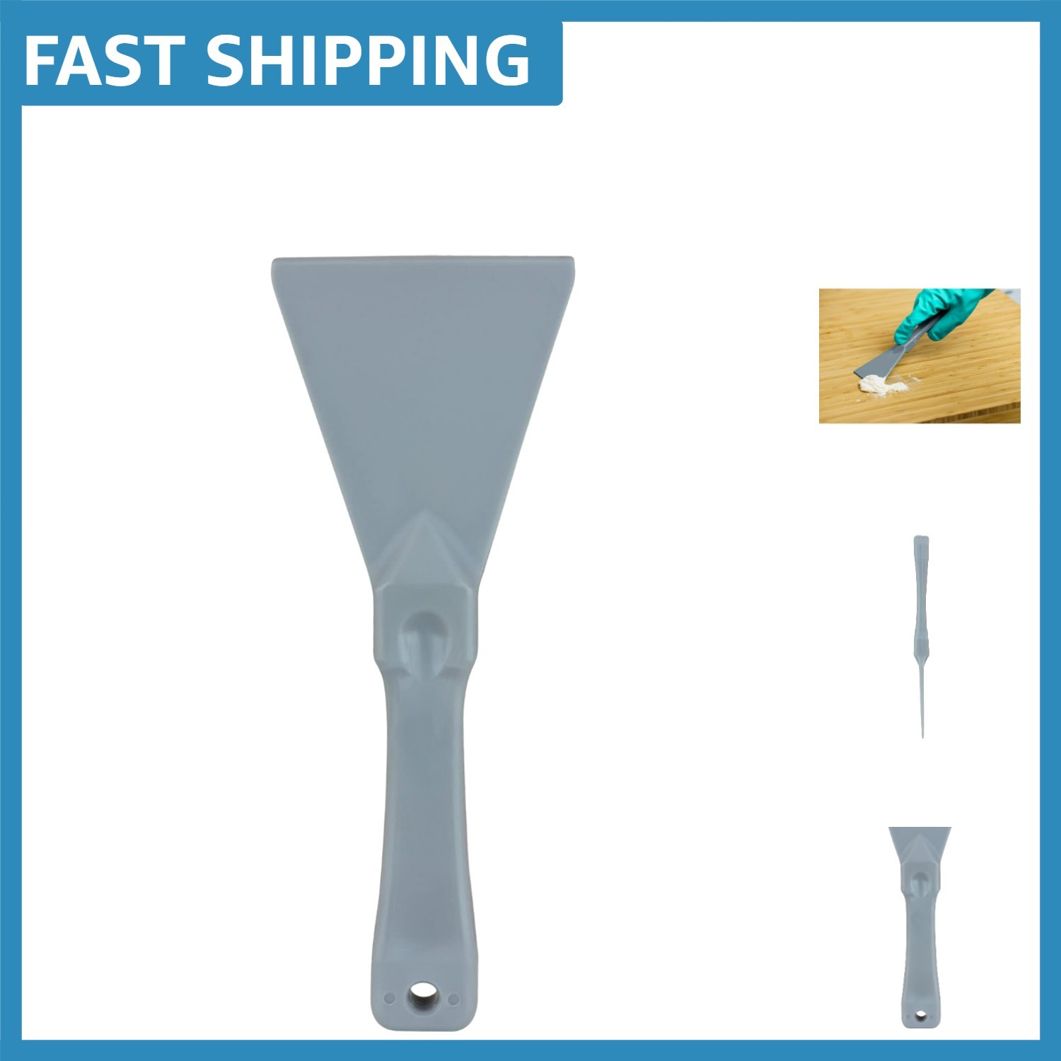 Durable Polypropylene Hand Scraper - 7.82 x 3 Inch for Easy Debris Removal