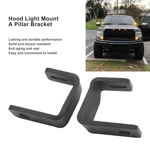 Hood Light Mount Bracket, 2pcs Hood Ditch Side Pillar Bracket Front A Pillar