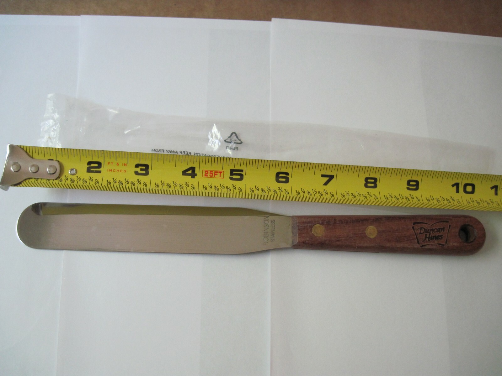 Vintage Robinson Knife Co Stainless Icing Spatula Spreader Duncan Hines Rosewood