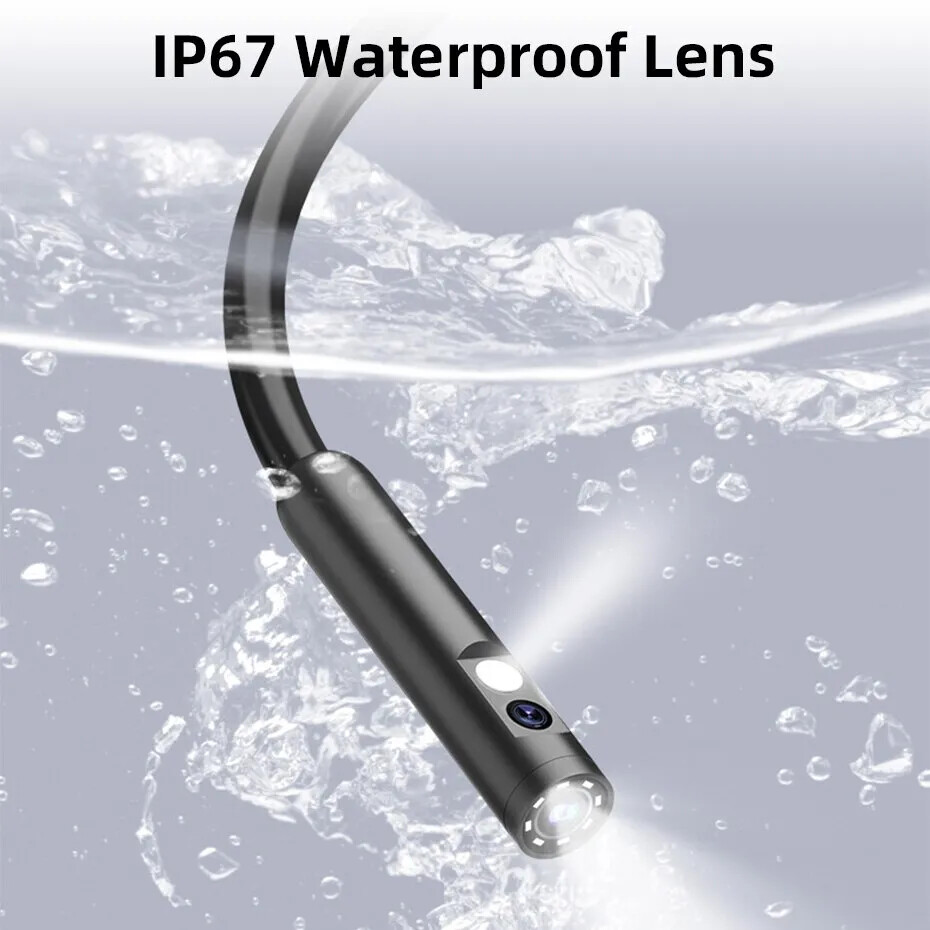 KERUI Endoscope Camera with Lights Dual Lens Borescope 16.4FT Cable 4.3" Screen