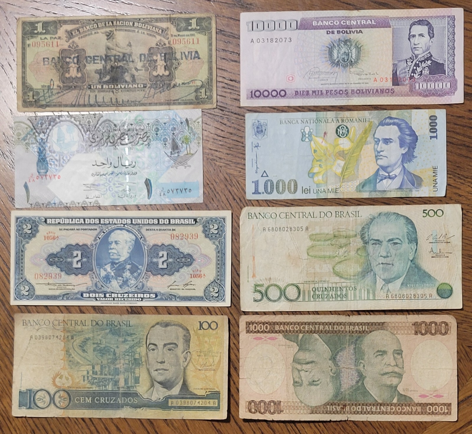 Vintage World Banknote lot (Bolivia, and more)