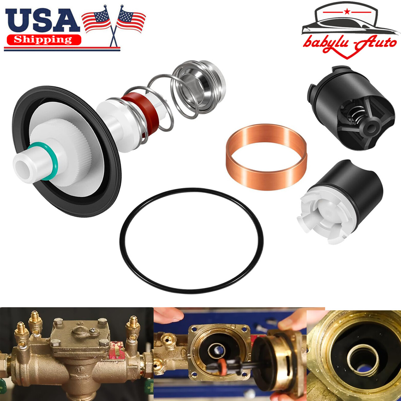 for Watts RK 009-T 1/4"-1/2" Reduced Pressure Zone Total Repair Kit 0887298