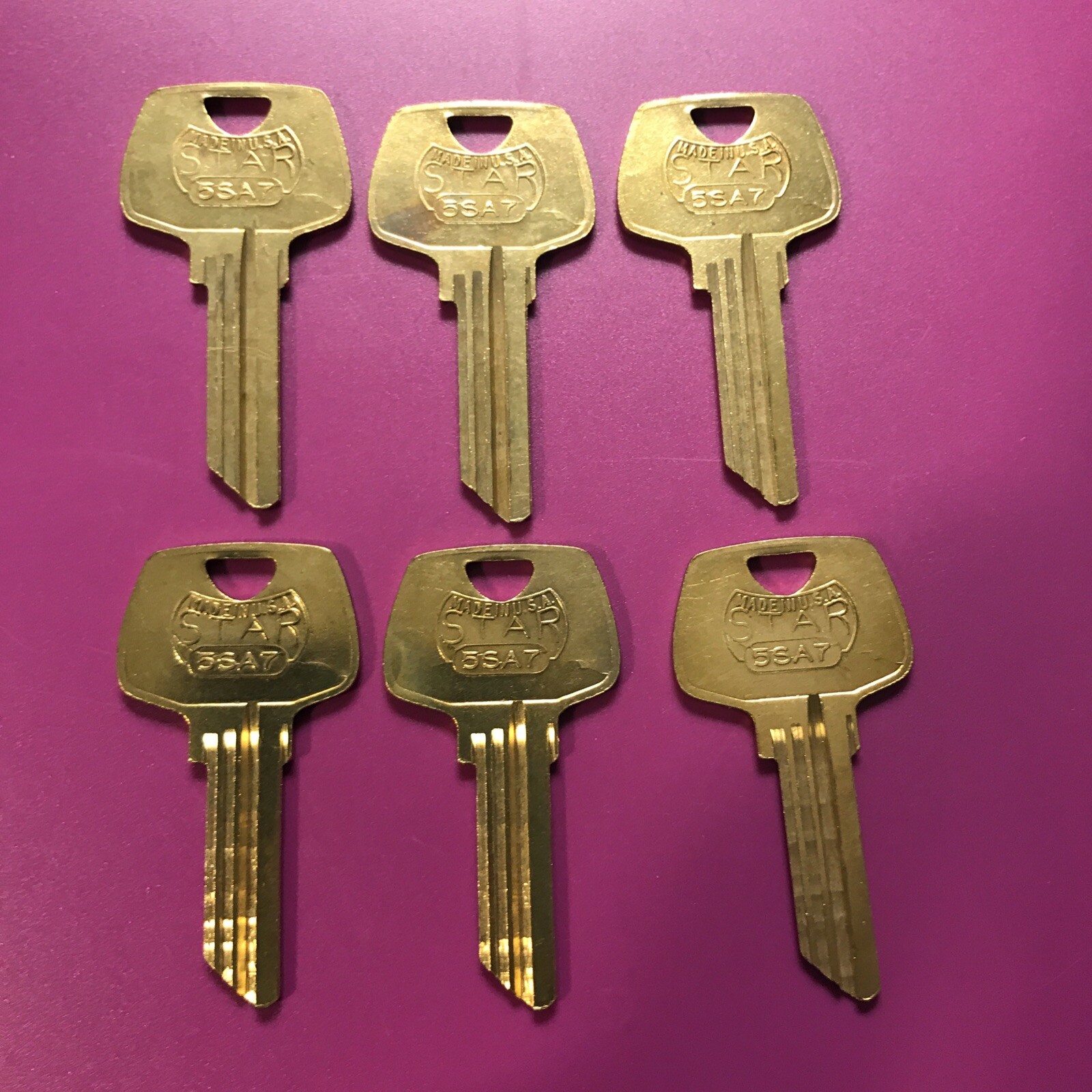 Star 5SA7 Key Blanks    Set of 6   Locksmith                               [B9]