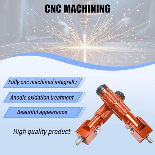 Motorcycle M8 Foot Pegs 90 Degree Foldable Bike Pegs CNC Anti Type B Orange