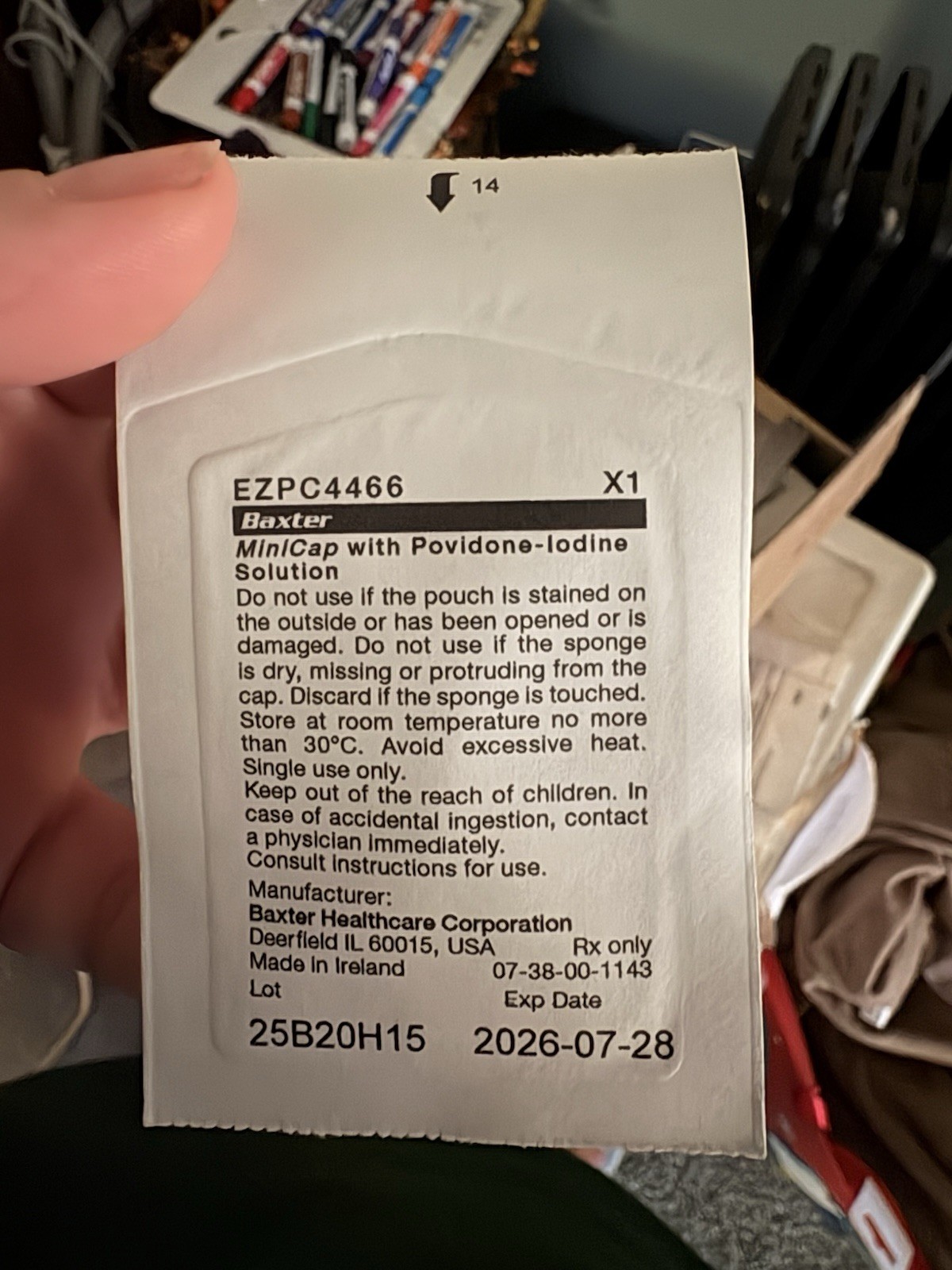 MiniCaps with Povidone-Iodine Solution
