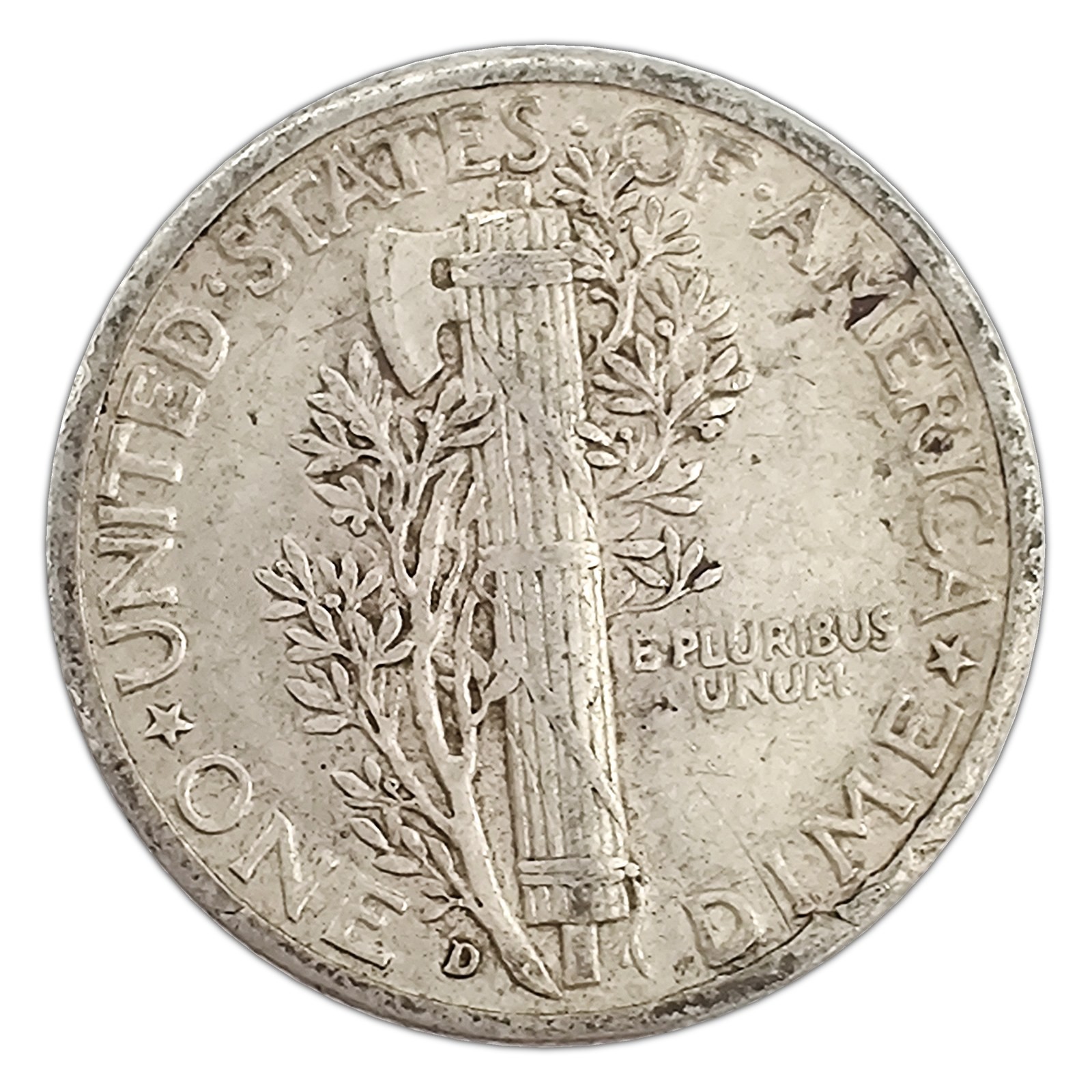 1942-D Mercury Dime VF Very Fine 90% Silver