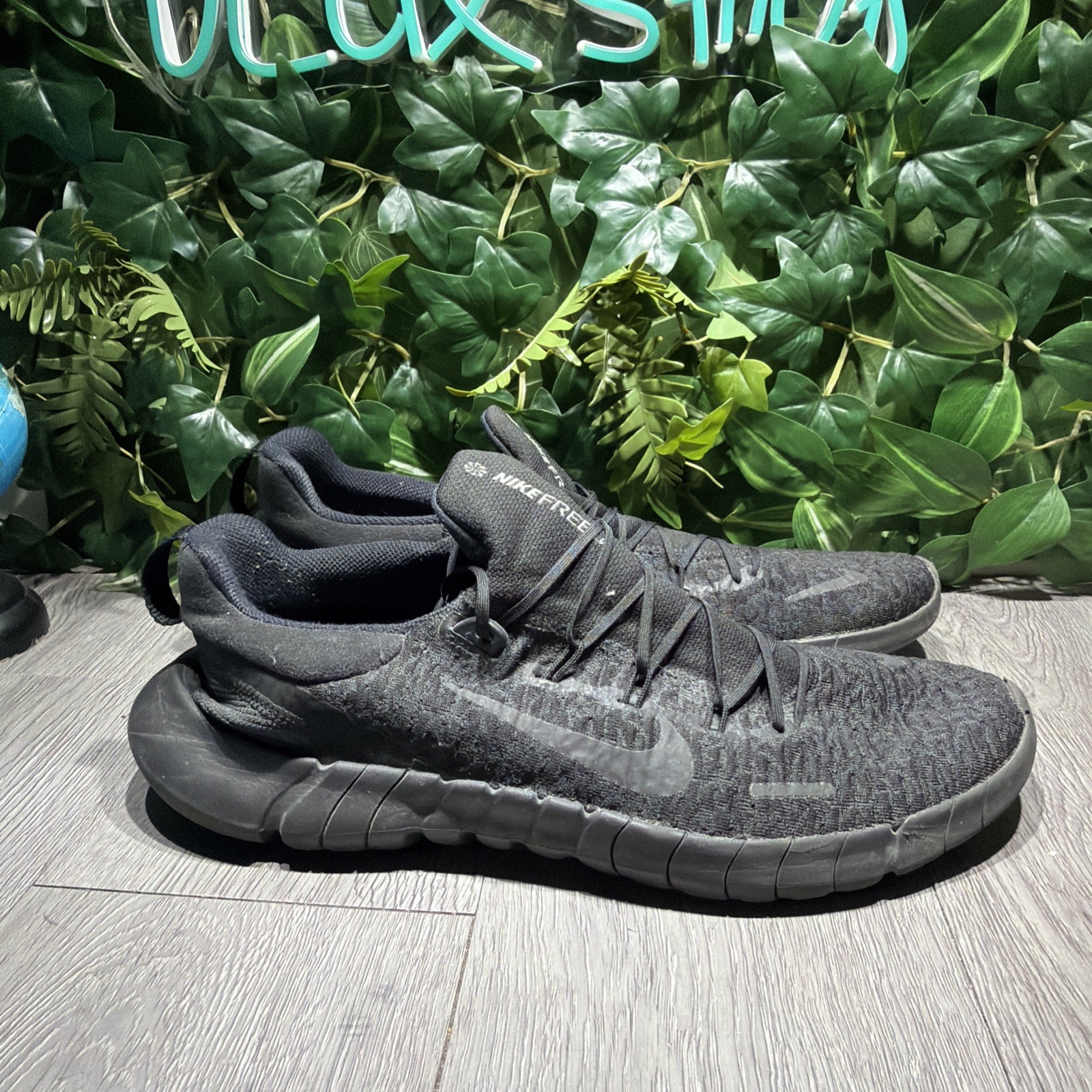 Nike Free Run 5.0 Triple Black Off Noir Men's Running Sneakers CZ1884-004 Sz 14