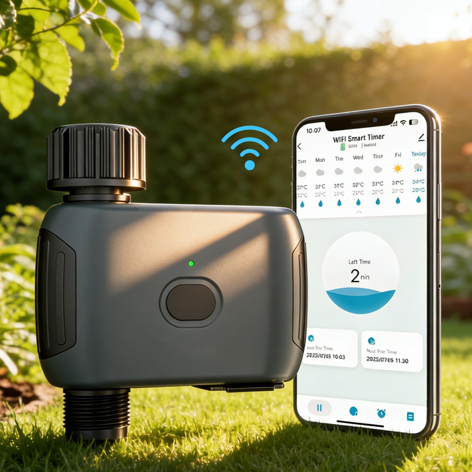 Smart Water Timer for Garden Hose-WiFi Enabled, Alexa/Google,Automatic Sprinkler