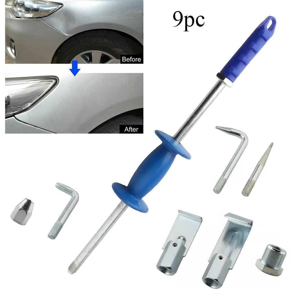 Heavy Duty 5Lb Dent Puller Slide Hammer Kit Car Auto Body Sheet Metal Repair 9PC
