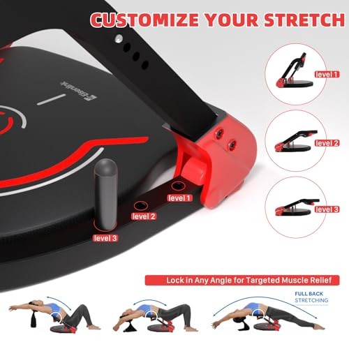 Sit Up Exercise Equipment with 4 Adjustable Resistance Levels, Flat Backrest