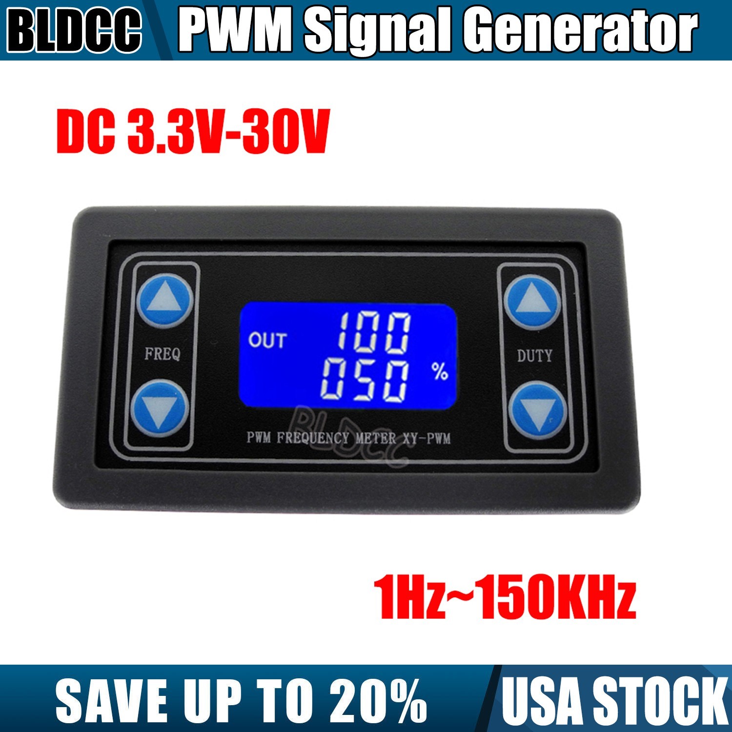 PWM Signal Generator Adjustable Module Frequency Duty Cycle 1Hz-150KHz DC3.3-30V