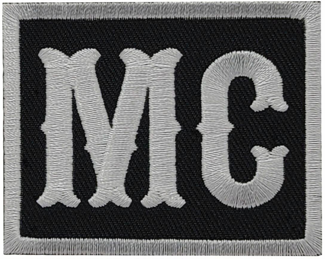 MC Motorcycle Club Embroidered Patch |iron on or Sew on    2.5"x2"