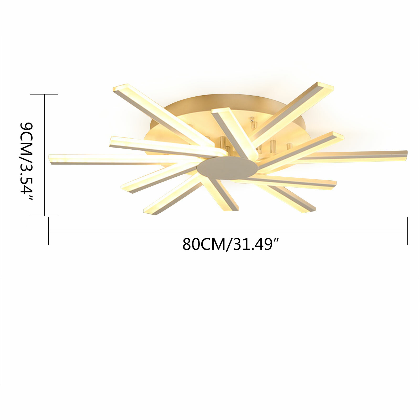 Modern Ceiling Light LED Dimmable Pendant Lamp w/Remote Controller & 12 Lights~~