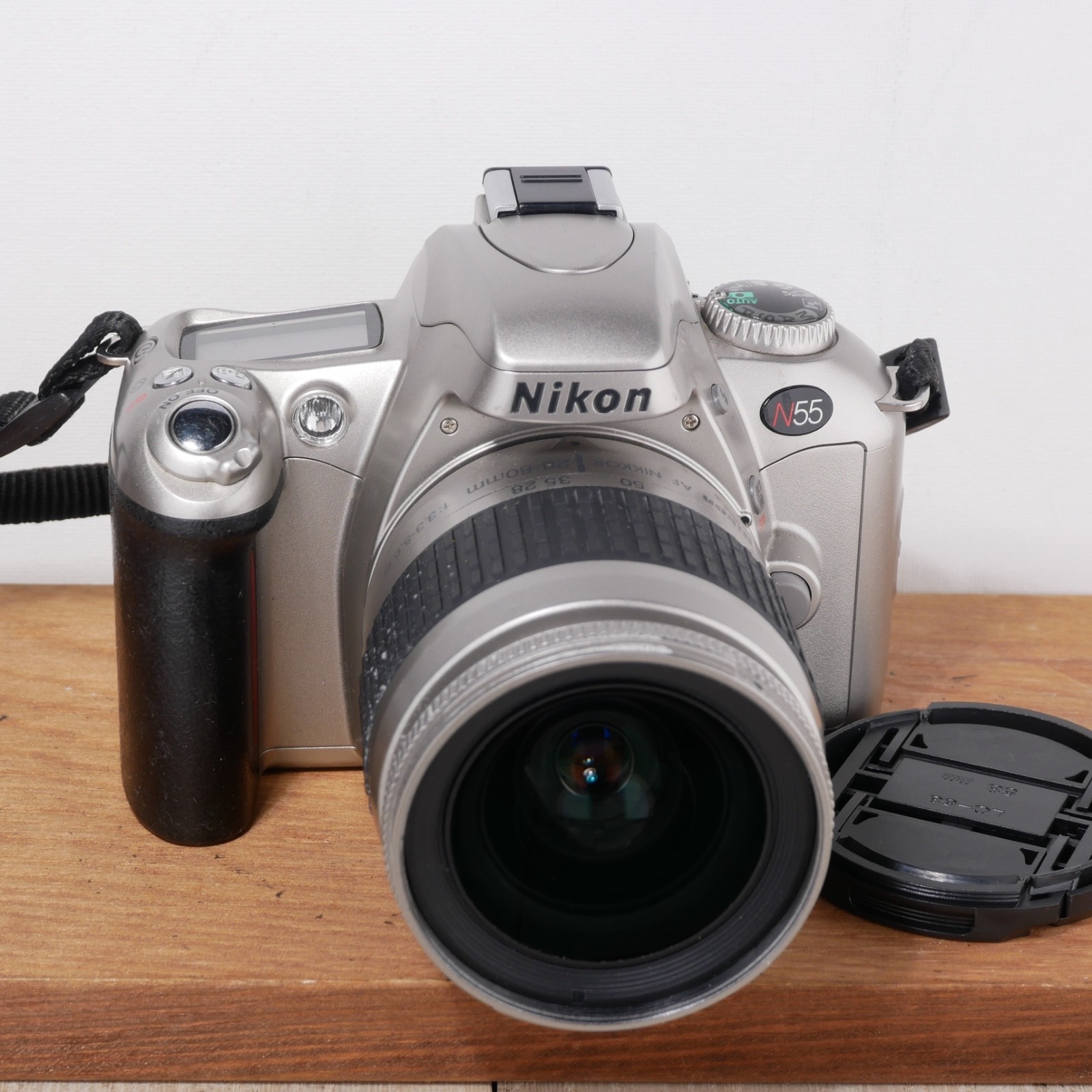 Nikon N55 35MM Film SLR Camera w/ AF Nikkor 28-80mm Lens Silver *TESTED* W Batt