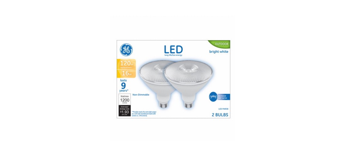 LED Floodlight Bulb PAR38 E26 (Medium) Warm White 120 Watt Equivalence Clear Pai
