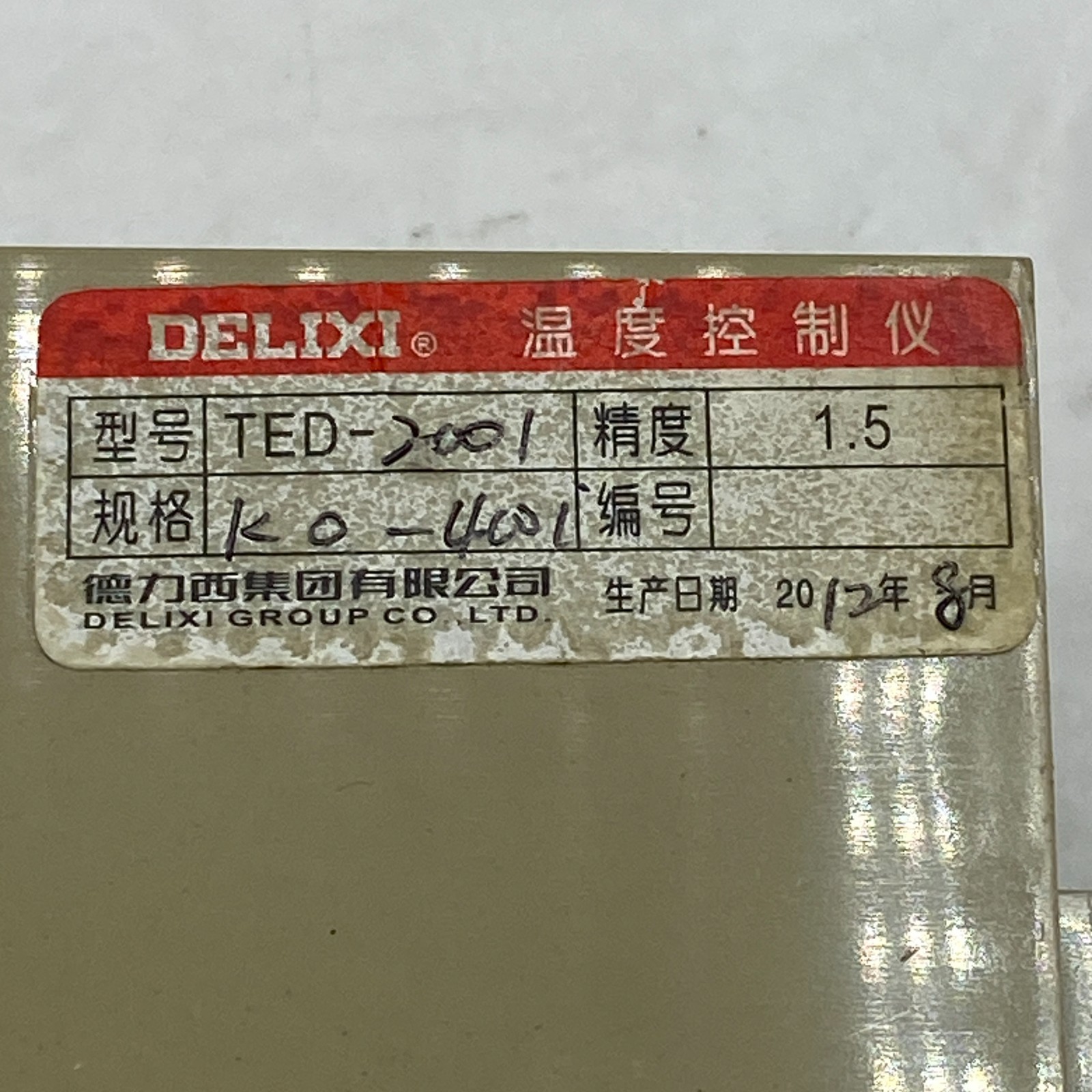 TED-2001 DELIXI Analog Temperature Controller 0-400°C K-Type Thermostat