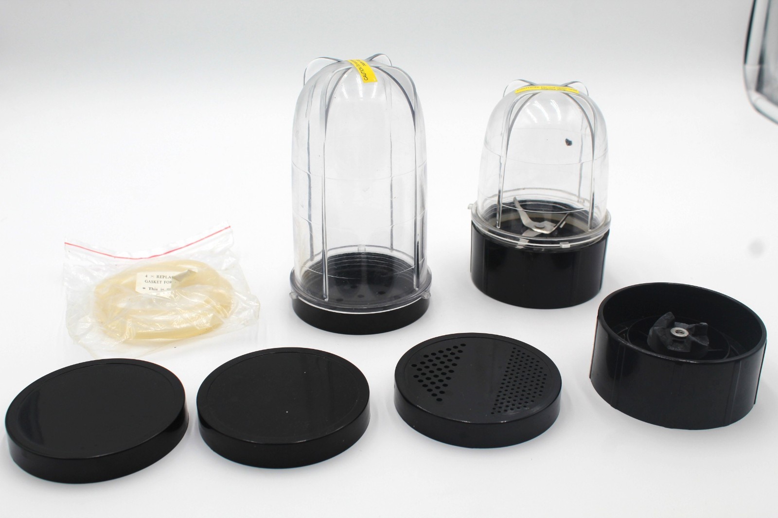 Magic Bullet MB1001 Replacement Parts - 2 Cups Lids, Blades, Cup Covers, Gaskets