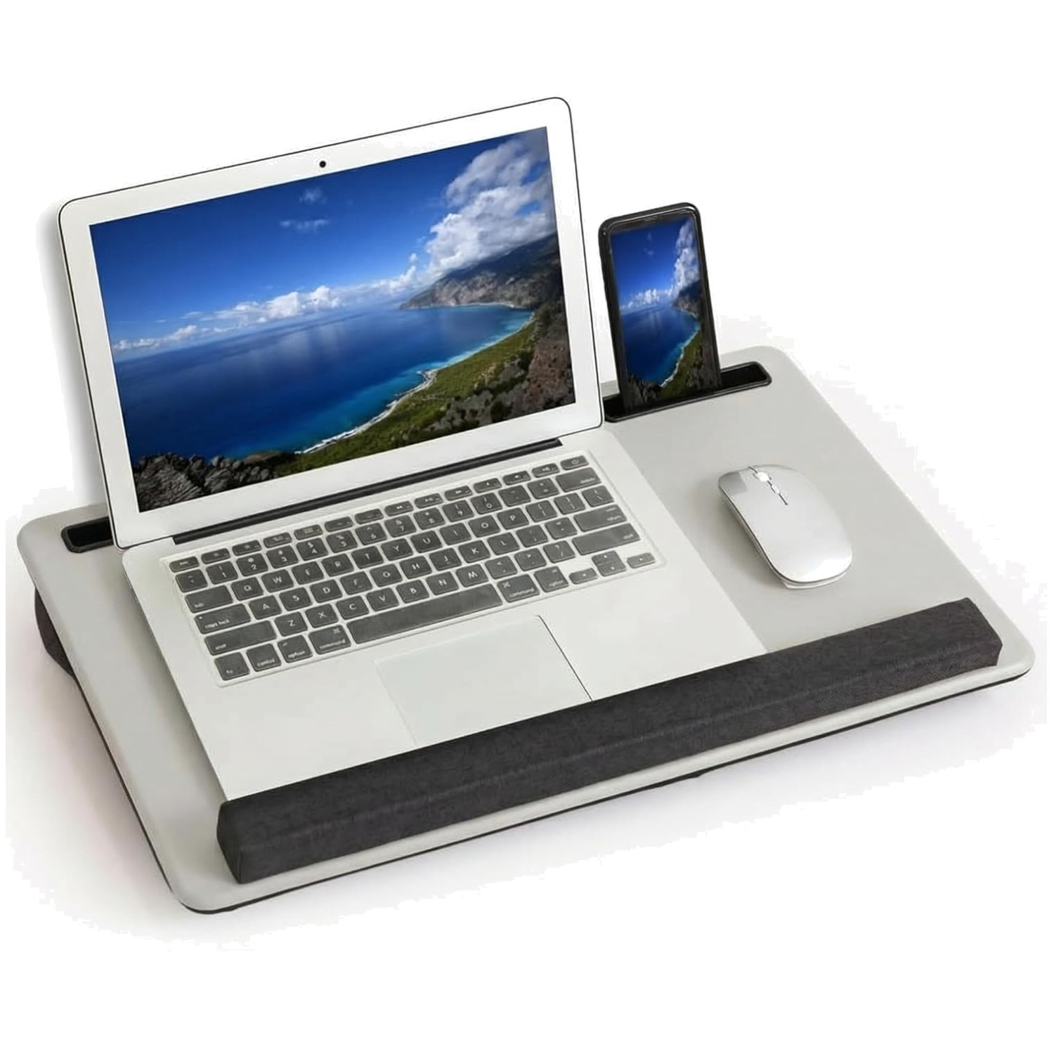 Ergonomic Lap Desk with Mouse Pad and Wrist Rest
