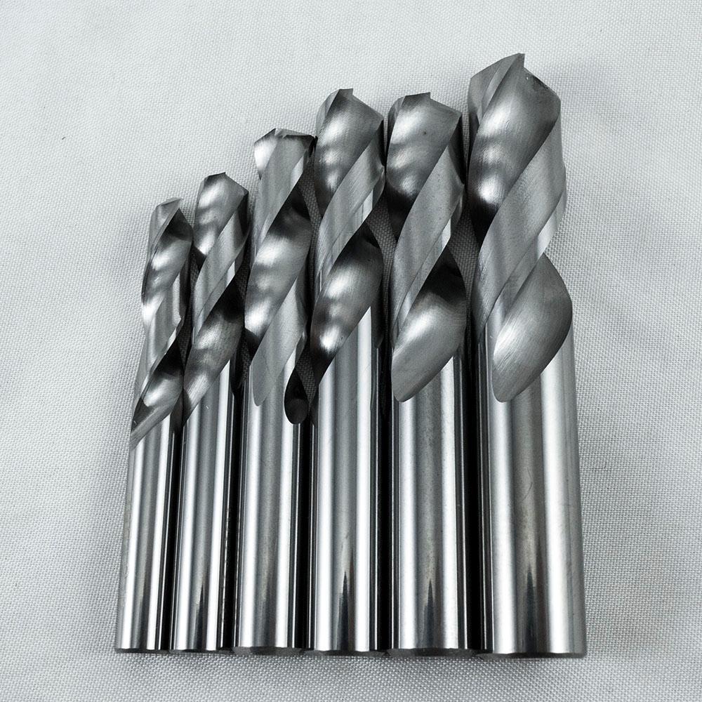 5pcs Solid Carbide Drill Bit 8.6mm-11mm 2-Flute Straight Shank Twist YG6X