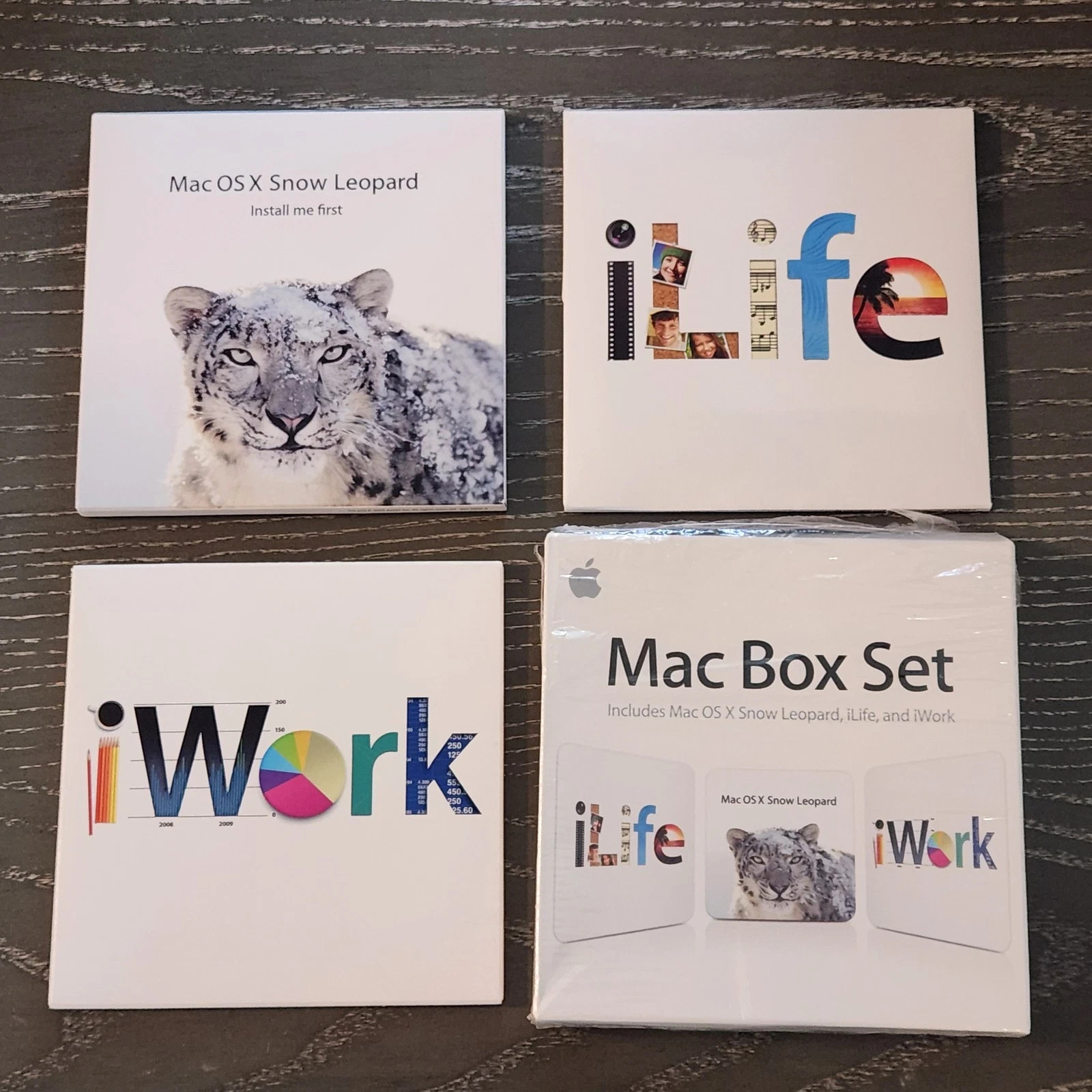 Apple Mac Box Set Snow Leopard iLife iWork Retail (Mac, 2009)