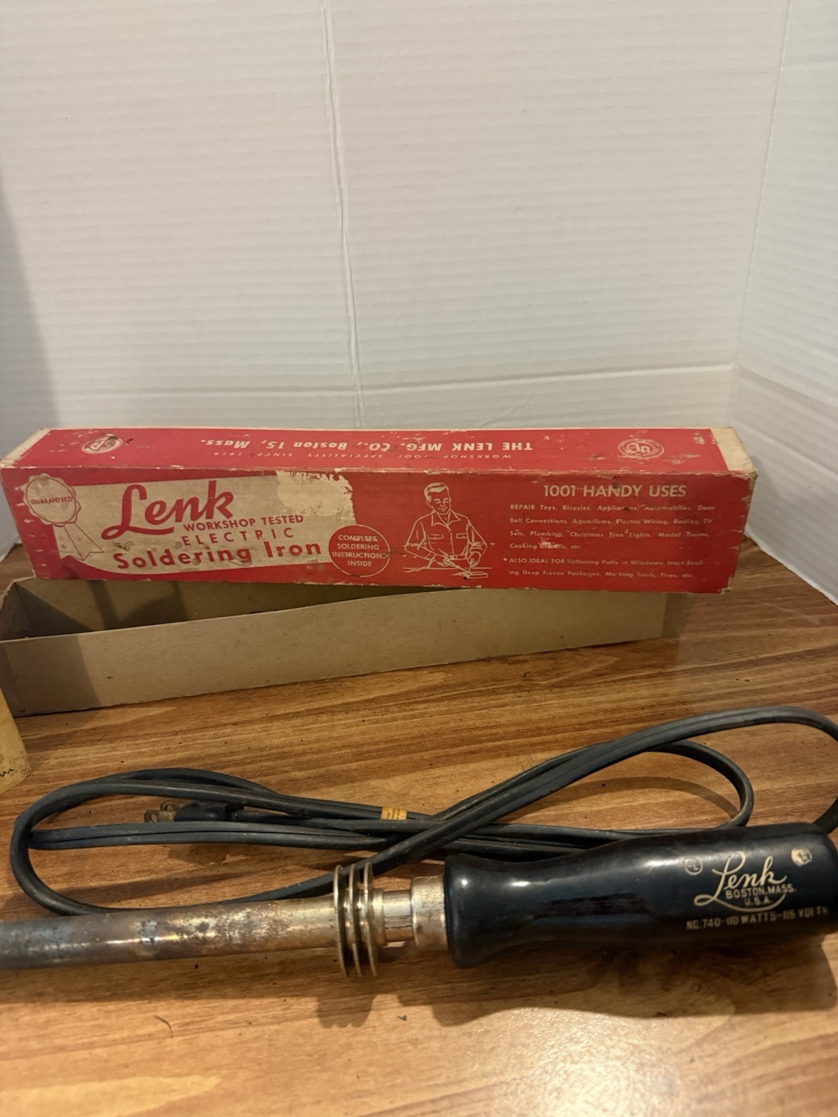 Vintage Lenk Electric Soldering Iron No. 740 Made in USA Heavy Duty