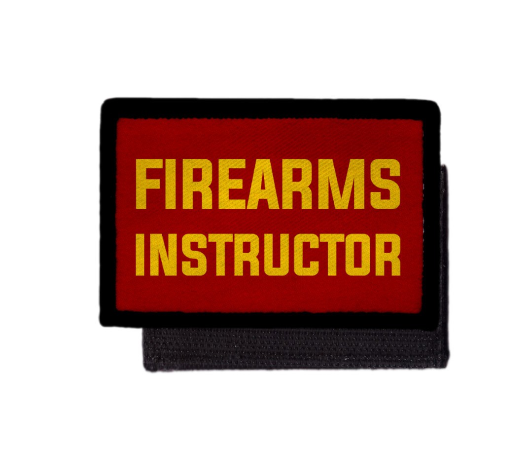 Firearms Instructor Red Guns Safety Patch Morale Army Hook [sub]